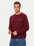Tommy Jeans Kampsun Badge DM0DM20706 Bordoopunane Regular Fit