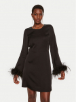 TWINSET Kokteilikleit 242TP2346 Must Regular Fit