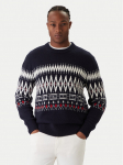Tommy Hilfiger Kampsun Fairisle MW0MW40844 Tumesinine Regular Fit
