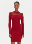 Guess Kootud kleit W6RK98 Z2YJ2 Punane Slim Fit
