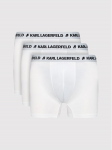 KARL LAGERFELD Bokserite komplekt Logo Trunks 211M2102 Valge