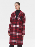 Tommy Hilfiger Villane mantel Imd Tartan WW0WW39761 Punane Relaxed Fit 36