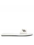 Tory Burch Pl&auml;tud T Lock Slide 164676 Valge