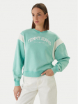 Tommy Jeans Pluus Varsity Crew DW0DW22365 Roheline Regular Fit