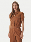 Guess Teksajakk W6GL08 W1804 Pruun Regular Fit