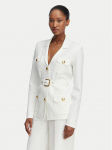 Elisabetta Franchi Pintsak MK-10B-62E2-V600 Kreemjas Slim Fit