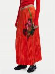Desigual Plisseeseelik Follet 25SWFW06 Oranž Regular Fit