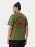 DC Shoes T-s&auml;rk Work Circle EDYZT04369 Roheline Regular Fit