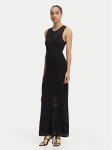 LOLA CASADEMUNT Kootud kleit MS2616001 Must Slim Fit
