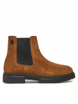 Tommy Hilfiger Poolsaapad Casual Cleated Suede Chelsea FM0FM05037 Pruun