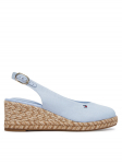 Tommy Hilfiger Espadrillid Hemp Slingback Wedge Espadrilles FW0FW09472 Helesinine