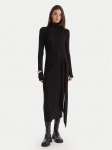 Patrizia Pepe Kootud kleit 2A2958 J337 Must Regular Fit