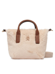 Tommy Hilfiger K&auml;ekott Popette Micro Tote Faux Fur AW0AW19311 Helebeež