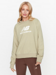 New Balance Pluus Essentials Stacked Logo French Terry Crewneck WT31532 Roheline Regular Fit