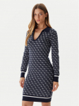 Guess Kootud kleit W5BK25 Z3JD2 Tumesinine Slim Fit