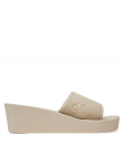 Calvin Klein Jeans Pl&auml;tud Beach Wedge Slide Canvas YW0YW01725 Beež 41