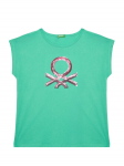 United Colors Of Benetton T-s&auml;rk 3I1XC10P1 Roheline Regular Fit 130