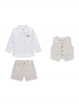Guess Komplekti kuuluvad s&auml;rk, vest ja riidest p&uuml;ksid I6RG12 WF6P0 Beež Regular Fit