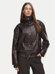 BOSS Nahkjope Savani 50567628 Tumepruun Regular Fit