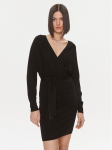 Liu Jo Kootud kleit 5F3031 MS49I Must Slim Fit