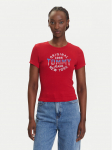 Tommy Jeans T-s&auml;rk DW0DW21421 Punane Slim Fit L