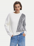 Desigual Kampsun Nome 25WWJF26 Valge Regular Fit S