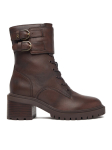 Tommy Hilfiger Saapad Block Heel Buckled Lace-Up Boot FW0FW09578 Pruun