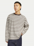 Jack & Jones Pikkade varrukatega T-s&auml;rk Islington 12273202 Beež Loose Fit