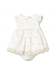 Mayoral Elegantne kleit 1856 Valge Regular Fit