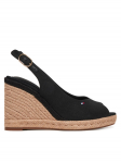 Tommy Hilfiger Espadrillid Flag High Wedge Espad Slingback FW0FW09343 Must
