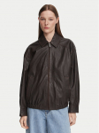 Weekend Max Mara Nahkjope Cose 2625446041 Tumepruun Regular Fit