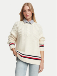 Tommy Jeans Kampsun DW0DW23353 Kreemjas Oversize
