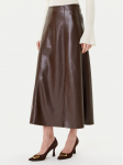 Simona Corsellini Tehisnahast seelik A25CPGO00701 Pruun Regular Fit