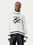 KARL LAGERFELD Golf A4W18051 Valge Regular Fit