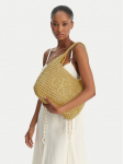 Calvin Klein K&auml;ekott Bold Ck Raffia Lg Shoulder Bag LV04F3448G Beež