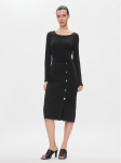 Lauren Ralph Lauren Kootud kleit 250889290004 Must Slim Fit