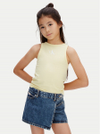 Calvin Klein Jeans Top LVCKSJB10G Kollane Slim Fit