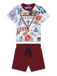 Guess Komplekti kuuluvad t-s&auml;rk ja &scaron;ortsid I6RG08 K8HM4 Bordoopunane Regular Fit