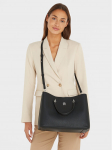 Tommy Hilfiger K&auml;ekott Th Emblem Satchel AW0AW15177 Must