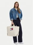 Tommy Jeans K&auml;ekott Tjw Wave Flag Med Tote AW0AW18466 Beež