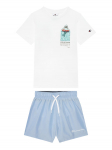 Champion Komplekti kuuluvad t-s&auml;rk ja &scaron;ortsid 307063 Sinine Regular Fit