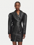 KARL LAGERFELD Tehisnahast kleit B3W13001 Must Regular Fit