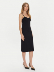 TWINSET Kokteilikleit 242TP3181 Must Slim Fit