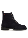 Tommy Hilfiger Saapad Enamel Flag Suede Lace-Up Boot FW0FW09681 Tumesinine