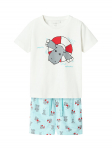 NAME IT Komplekti kuuluvad t-s&auml;rk ja &scaron;ortsid Zumus 13241038 Valge Regular Fit