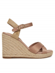 Tommy Hilfiger Espadrillid Satin High Wedge Espadrille FW0FW08602 Roosa