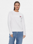 Tommy Jeans Pluus Graphic Flag DW0DW17328 Valge Boxy Fit
