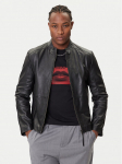HUGO Nahkjope Lokis-3 50540984 Must Slim Fit