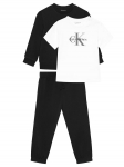 Calvin Klein Jeans Komplekti kuuluvad pluus, s&auml;rkpluus ja p&uuml;ksid Monogram IN0IN00336 Must Regular Fit