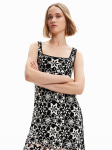 Desigual Igap&auml;evane kleit Daisies 23SWVF01 Must Regular Fit S